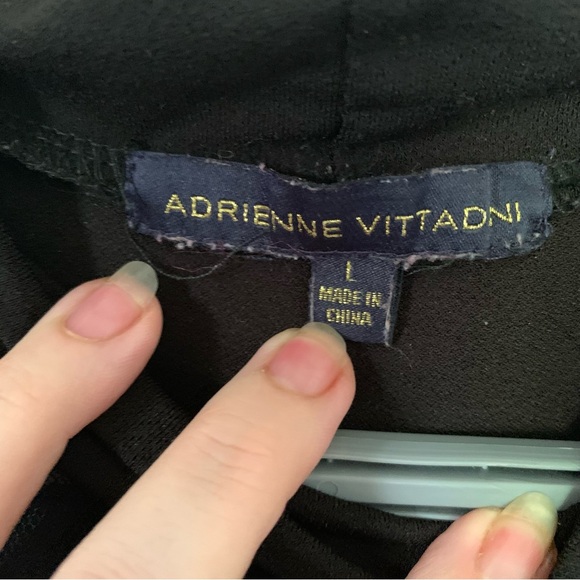 Adrienne Vittadini Black Short Sleeve Shirt Size Large - Picture 5 of 7